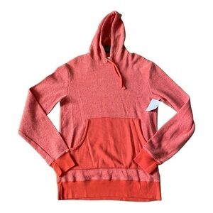 M Singer orange pull over hoodie